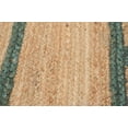 thumbnail image 4 of Green Border Natural Scallop Pattern Jute Bohemian Area Rug, 4 of 4