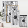 thumbnail image 4 of Designart 'Black and White Striped Under Tropical Leaf III' Modern Framed Canvas Wall Art Print, 4 of 5