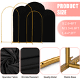 thumbnail image 3 of SUKAIKEQA Metal Arch Stand with Spandex Covers, Wedding Party Decorations (Black, 7.2FT), 3 of 6