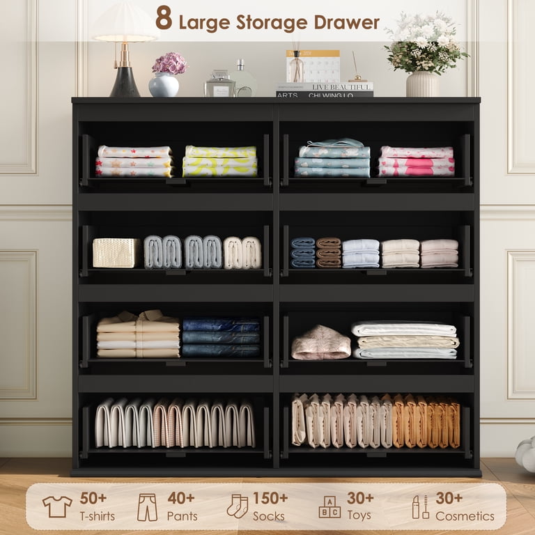 Homfa 8 Drawer Dresser for Bedroom, 41.3