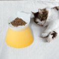 thumbnail image 4 of Elevated Cat Bowl Feeding Watering Supplies Tilted Pet Dishes with Stand Raised Cat Food Bowls Vomiting Cat Bowl for Indoor Cats 14.5cmx13cm yellow, 4 of 8