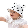 thumbnail image 2 of WUANDIXFA Baby Boy Girl Bear Ears Fisherman Hat Sun Hat Beach Cap Newborn Baby Shower Gift,Light Gray,3-12 Months, 2 of 6