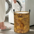 thumbnail image 6 of Uemuo Vintage Map Pattern Circular Laundry Hamper Basket with handles,Collapsible laundry basket,Large capacity laundry hamper,Laundry Organizer-Small, 6 of 8