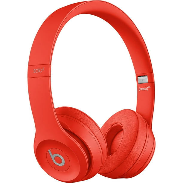 Beats Solo3 Wireless On-Ear Headphones (Citrus Red) Bundle with