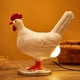 thumbnail image 1 of Lámpara de huevo de gallina, luces nocturnas de resina realistas y divertidas, el pollo pone un huevo brillante, regalo, decoración del hogar, 1 of 5