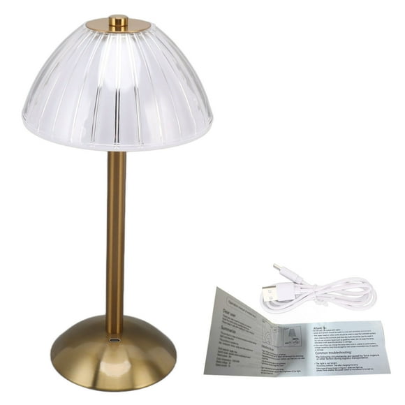 Lámpara de mesa LED industrial, lámpara de escritorio rústica recargable por USB, luz de noche regulable continua para restaurante, Bar, cafetería