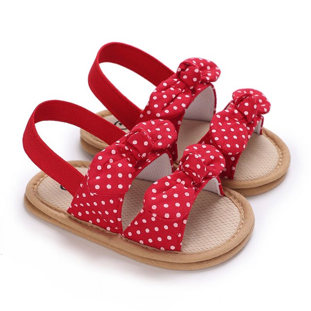 Sandalias De Bebé Niñas Elegantes Y Cómodas-0-12 Meses De Edad , Sujetador De Gancho Y Bucle Ajustable !