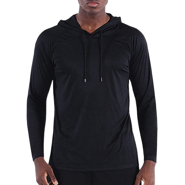 Camisetas para Hombres Manga Larga Protección Solar SPF 50+ UV Tops Color Sólido Casual Deportes Sudaderas