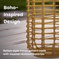 thumbnail image 4 of Outdoor Solar Rattan-Style Cylindrical LED Lantern with Handle, 4 of 10