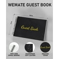 thumbnail image 5 of WEMATE Guest Book for Wedding, Simply Elegant Leather Memorial Guestbook, Sign-in Book Black 7" x10″, 5 of 6