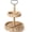 Natural Wood Color, variant on XIMEI Rustic Wooden Tiered Tray, 18.5"x12.5" 2-Tier Farmhouse Decor Cupcake Stand, Round Serving Tray for Home/Kitchen/Shelf/Dining Table, Seasonal/Holiday Decor