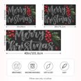 thumbnail image 4 of Merry Christmas Black Background Greeting Satin Pillowcase Envelope Design Pillow Covers 1 Pack King Size 20" x 40", 4 of 9