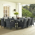 thumbnail image 1 of Modway Summon 90" Outdoor Patio Dining Table in Gray, 1 of 3