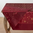 thumbnail image 4 of Saro Lifestyle Traditional Glam Embroidered Sequined Tablecloth Burgundy 65" x 65" Square Toppers, 4 of 4