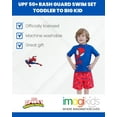 thumbnail image 2 of Marvel Spidey and His Amazing Friends Spider-Man UPF 50+ Rash Guard Swim Trunks Outfit Set Toddler, 2 of 5