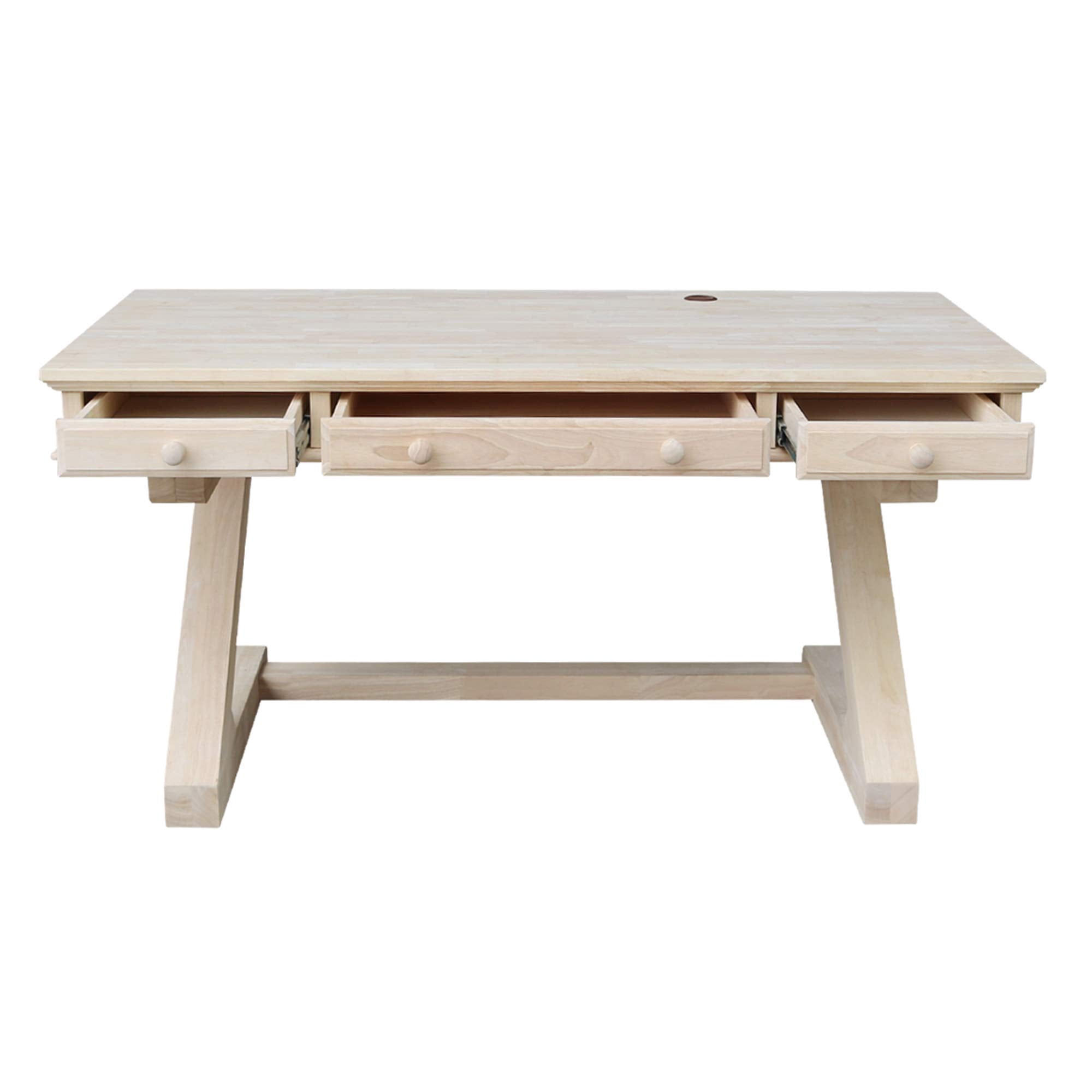 Pemberly Row Traditional Executive Desk with Zosiac Base