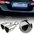 thumbnail image 1 of Heart Shaped Stainless Steel Muffler Tip for Cars Custom Exhaust Pipe Upgrade Enhanced Noise Reduction Stylish Automotive Accessory, 1 of 3