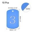 thumbnail image 2 of Uxcell Aluminum Metal Key Tag, Number Tag, ID Tag with Ring Rectangle Blank for Decoration Blue 10Pcs, 2 of 5