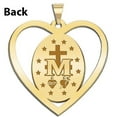 thumbnail image 3 of Picturesongold.Com Miraculous Medal Heart Shaped Color Cut-out  - 1 inch x 1 inch Solid 14K Yellow Gold, 3 of 5
