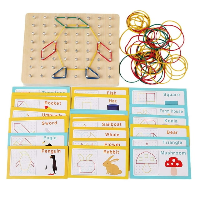 Math Manipulative Material Montessori Wooden for Space Imagination Activity