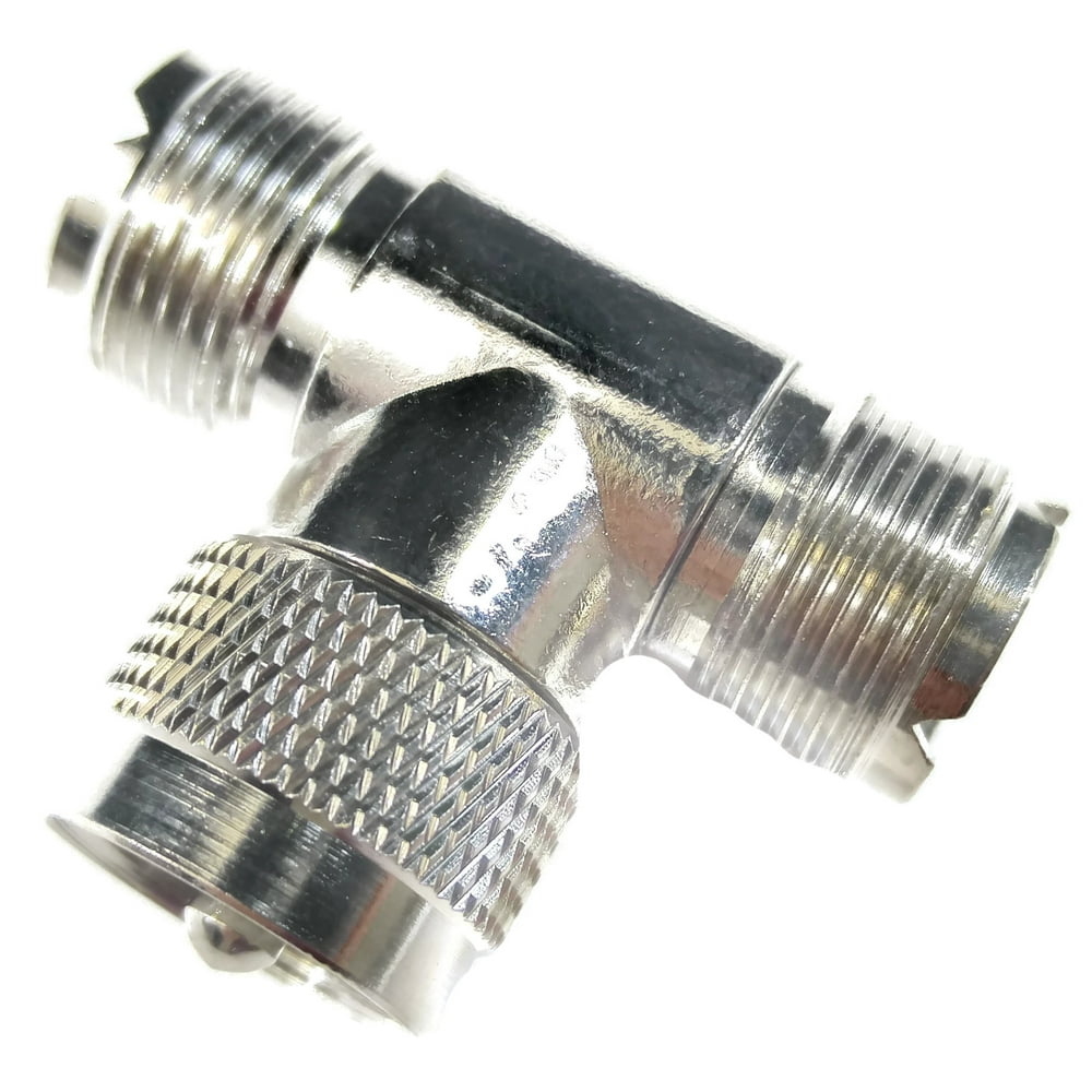 Liberty CB Accessories 48437 CB Radio UHF "T" Coax Cable Connector