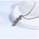 thumbnail image 3 of Hug Necklace For Women Mens,affectionate Hug Couple Necklace--Black Silver-Product code 30089 Black Silver, 3 of 5