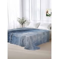 thumbnail image 6 of Blue Flat Sheets Only King Size, Soft Breathable Bed Top Sheets for Mattress, Retro Oil Painting Modern Abstract Art Aesthetics Luxury Bedding Flat Sheets for Home Hotel Bedroom Bed Protection, 6 of 9