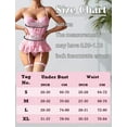 thumbnail image 7 of Ausing Women's Sexy Lingerie Set Floral Lace Garter Bustier Lingerie Set with 1Pair Fishnet Stocking Babydoll Bodysuit Bra and Panty Set, 7 of 7