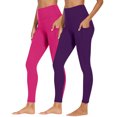 thumbnail image 2 of Lenpel Leggings for Women 2 Pc High Waisted Full Length Workout Yoga Pants Running Athletic Tights with Pockets, 2 of 7