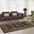 thumbnail image 1 of Ladole Rugs Traditional Vintage Beautiful Soft Indoor Runner Area Rug Carpet for Bedroom, Living Room, Dining Room in Black-Red, 5x8(5'3" x 7'6", 160cm x 230cm), 1 of 4