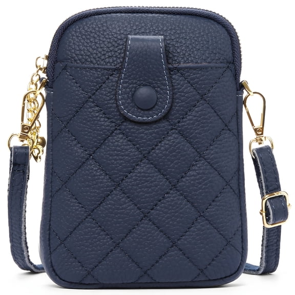 AOMRCOL Small Crossbody Bags for Women, Genuine Leather Cell Phone Bag Wallet Purses with Adjustable Strap