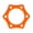 Orange, variant on Hexagonal Microphone Ring - Anti-Roll & Slip, Shock-Absorbing Rubber Mic Accessory for Standard Handheld & Wireless Mics