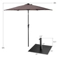 thumbnail image 2 of Gymax 9 Ft Patio Table Market Umbrella w/ 18 Solar LED Lights & Heavy-duty Base Tan, 2 of 8