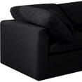 thumbnail image 6 of Meridian Furniture Indulge 123.5" Fabric L-Shaped Modular Sectional in Black, 6 of 10