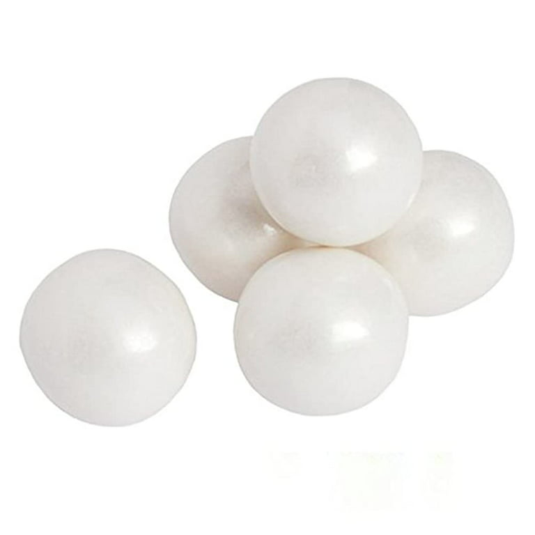 White Gumballs for Candy Buffet - Apx. 620 Gumballs - 2 Pounds - Mini  Shimmer Gumballs 1/2 Inch - White Candy - Bulk Candy