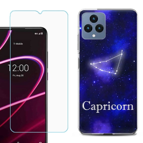 OneToughShield ® for T-Mobile Revvl 6x 5G Shockproof Phone Case, with Tempered Glass Screen Protector - Capricorn
