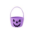 thumbnail image 2 of Purple Rope Storage Basket, Trick Or Treat Basket, Halloween Gift Basket, Halloween Party Favors for Student, 9X8X8 Inch Jack O Lantern Pumpkin Woven Tote Bag, Multi-Functional, 2 of 7