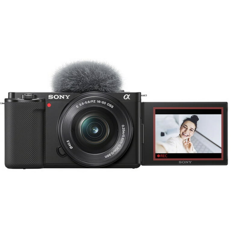 Sony ZV-E10 Camera Kit: 16-50mm Lens, 64GB, Case, Grip Pod Sony ZV-E10 Camera Kit: 16-50mm Lens, 64GB, Case, Grip Pod