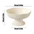 thumbnail image 3 of Fruit Bowl,9.4x5.1Inch Ceramic Candy Bowl for Kitchen Counter,Modern Multifunctional Decorative Bowl for Household with Drainable,Suitable for Kitchen,Tables,Living Room Decors, 3 of 6