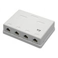 thumbnail image 1 of Eaton Tripp Lite Series Boîte de Montage en Surface Non Blindée Pré-Construite Cat6 4 Ports, 110 IDC, RJ45, Blanc - Boîte de Montage en Surface - RJ-45 X 4 - Blanc, 1 of 7