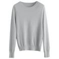 thumbnail image 4 of RUTAYY Women's Knitted Sweater Round Neck Solid Color Long Sleeve Soft Comfortable Pullover Holiday Versatile Tops, 4 of 4