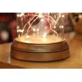 Glass Display Dome Cloche with Suspended LED Fairy Lights 6.5 High