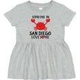 thumbnail image 3 of Inktastic Someone in San Diego Loves Me Girls Baby Dress, 3 of 5