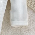 thumbnail image 7 of CAICJ98 Newborn Baby Girl Clothes Ruffle Romper Knit Sweater Onesie Zipper Footie Jumpsuit Long Sleeve Romper Solid Fall Winter Outfits with Headband,Size Newborn, 7 of 7