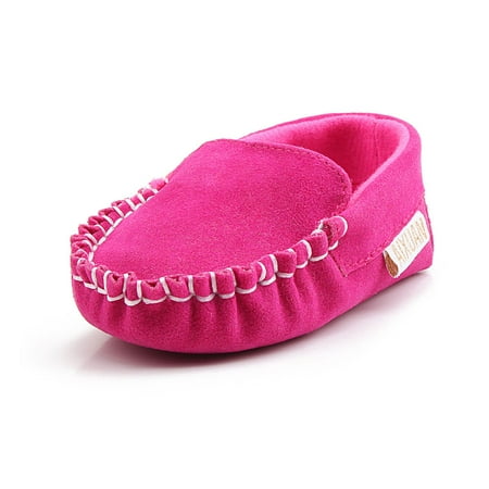 

Toyella Toddler Classic Casual Shoes Lovely Infant Moccasins Princess Baby Sneakers Shoes Baby Matte Pu Spring Autumn Shoe Rose Red 11cm
