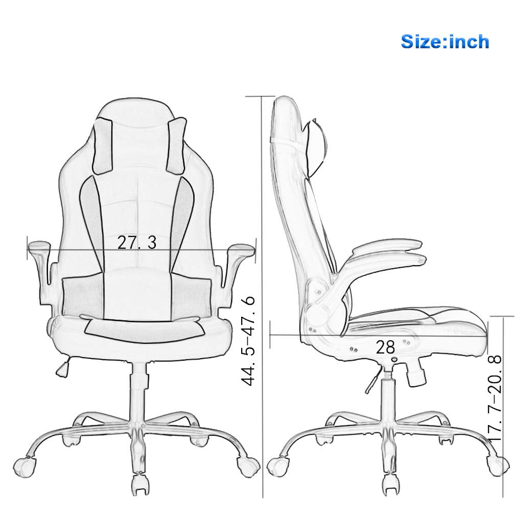 YRLLENSDAN Racing Adults Adjustable High Back Gaming Chair with Arms and Headrest, Camo