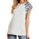 thumbnail image 2 of Tops de cuello redondo con estampado de leopardo estampado a juego de colores de verano para mujer OAVQHLG3B Store  lin121212, 2 of 5
