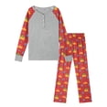 thumbnail image 2 of Inspire Chic Navidad Camisetas de Manga Larga con Pantalones Ropa de Casa Pijamas Conjuntos de Pijamas para Fiesta Familiar XL Rojo, 2 of 4