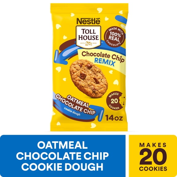 Nestle Toll House, Chocolate Chip Remix, Oatmeal Chocolate Chip Cookie Dough 14 oz