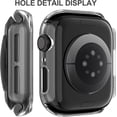 thumbnail image 4 of Yanonmyfd 2 Piezas Funda para Apple Watch Series 6/5/4/SE 3/SE 2/SE 40mm Protector Pantalla Vidrio Templado Incorporado,HD Protección Completa PC Dura Estuche Protective Case,Transparente,40mm, 4 of 46